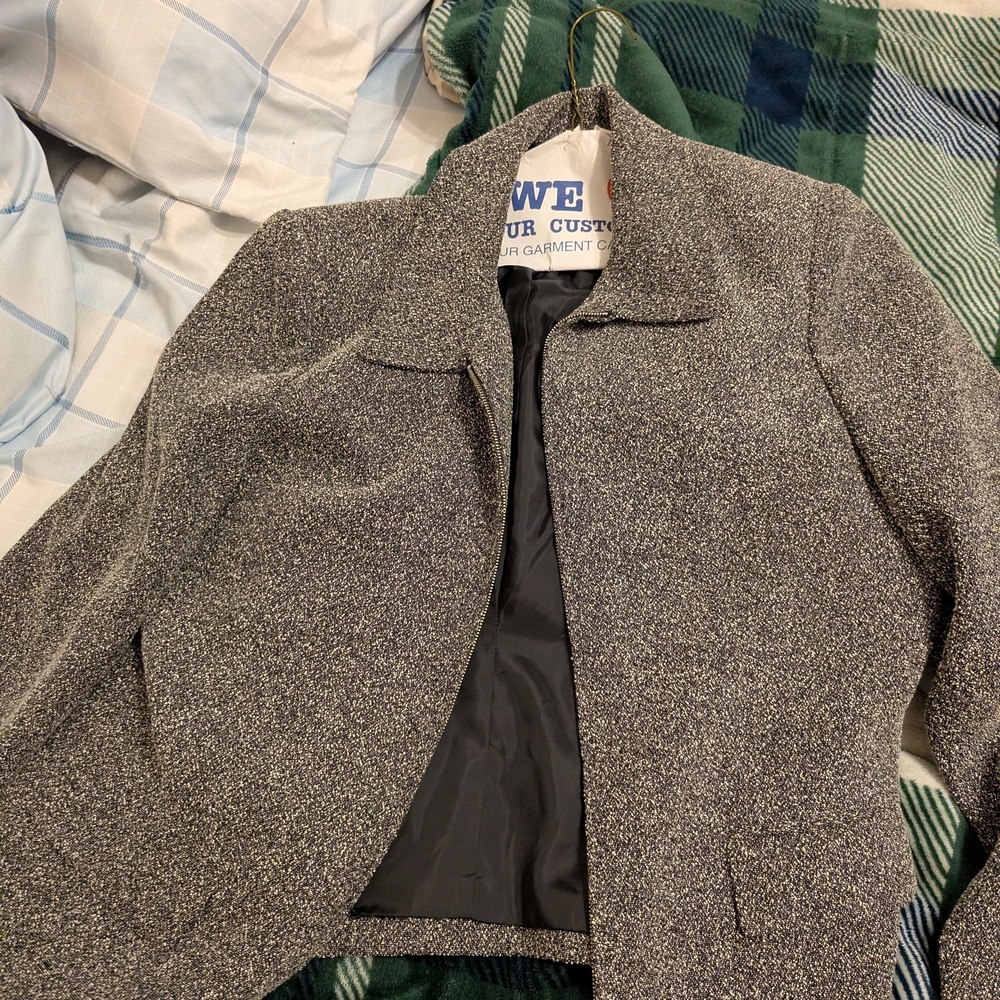 Style & Co. Charcoal Textured Blazer